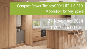 Webinar on the new features of the ecoGEO LITE 1-6 PRO.