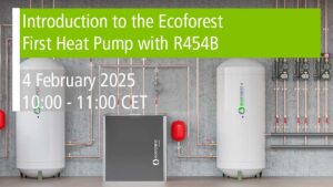 Introduction to the Ecoforest first heat pump with R454B. Ecoforest Academy webinar on February 2025.