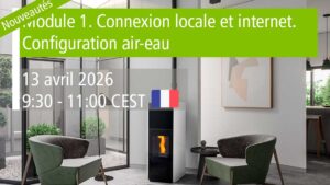 Ecoforest Academy. Cours en ligne de biomasse. Connexion locale et internet. Configuration air-eau. Nouveautés.Ecoforest Academy con cursos online de biomasa, conexión local e internet y configuración aire-agua.