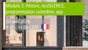 Ecoforest Academy. Course Module 3. Historic, EcoSilence, Programmation calendrier, App et alarmes courantes