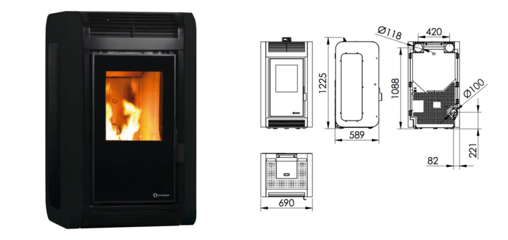 Ducted air pellet stoves