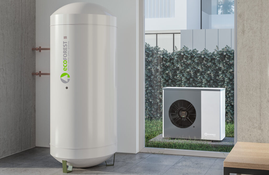 Gestión Excedentes Fotovoltaicos: Cómo configurar tu bomba de calor Ecoforest para "almacenar" energía en el depósito de agua